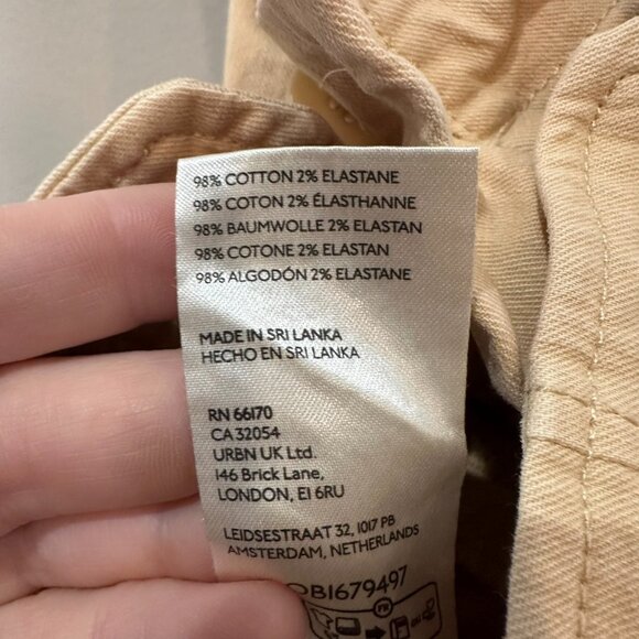 Maeve Anthropologie Culotte Wide Leg Cropped Pants Size 6 Beige High Waisted - Picture 9 of 9